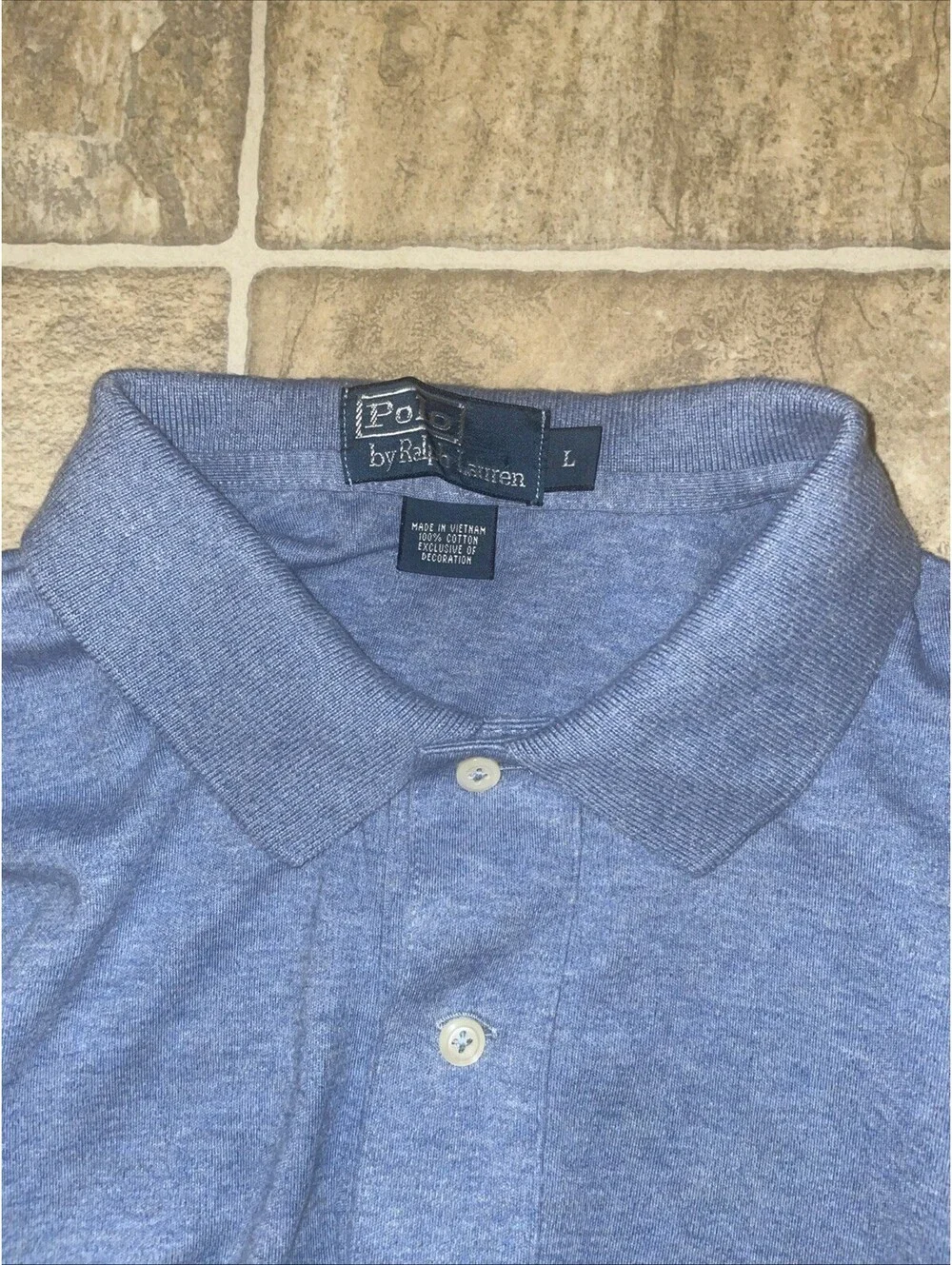 Polo by Ralph Lauren Shirt Mens Large Blue Casual Short Sleeve Pink Pony Soft
